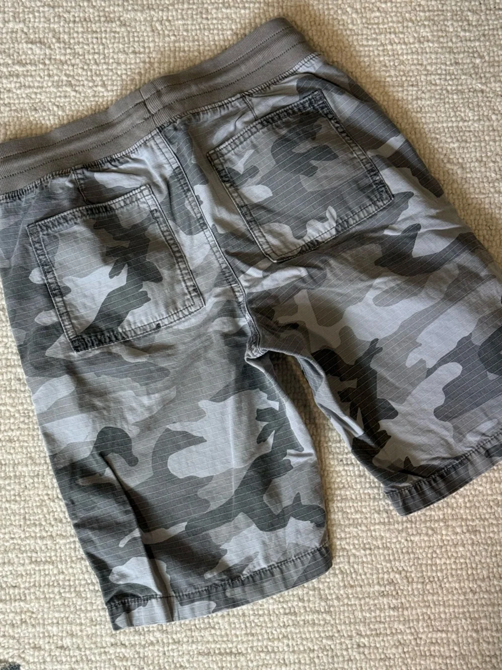 GAP Kids Boys Gray Camo Ripstop Pull-On Cargo Shorts Size 10 Large